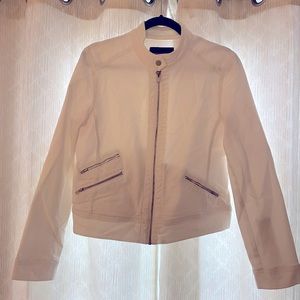 White Banana Republic Moto Style Jacket